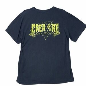Creature Skateboards Shirt Mens L Black Green Logo Graphic Skate Tee T-Shirt